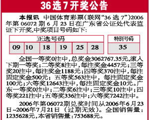 36选7，揭秘彩票开奖背后的数字游戏36选7开奖结果今天