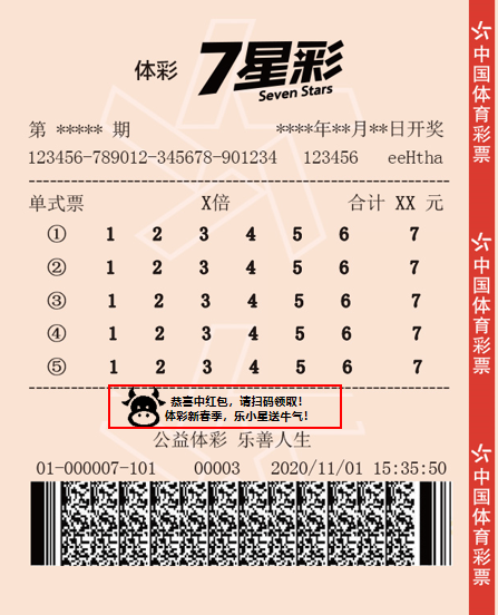 七星闪耀，梦想成真，体彩7星彩票2019年第36期开奖揭秘21106期体彩七星彩开奖结果